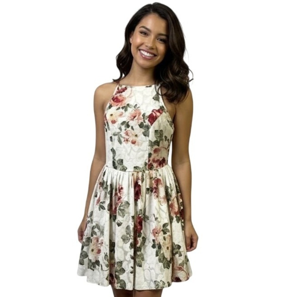 Bailey Blue Dress Women‎ S Floral Multi Sleeveless Adjustable Spaghetti Straps